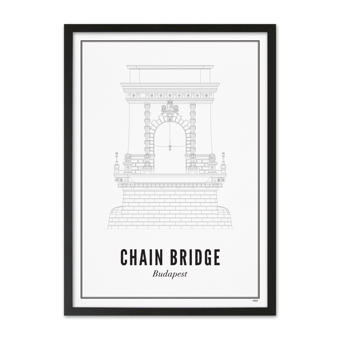 Poster of Budapest - Chain Bridge | WIJCK.